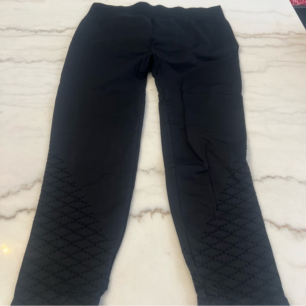 Motherhood Maternity Black Cutout Leggings Over The Belly Size Large
